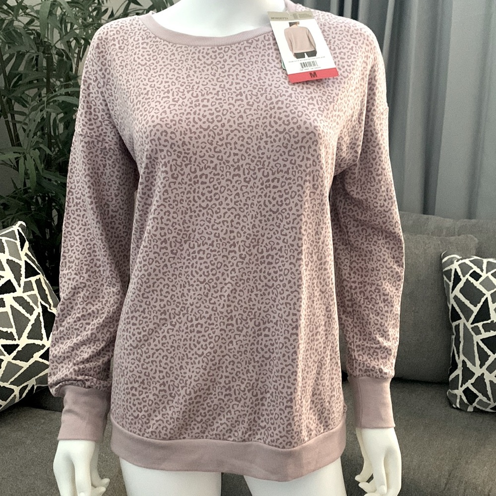 ❤️ Buy 1 Got 1 Free ❤️NWT Mondetta Ladies' Lightweight Printed Top Elderberry